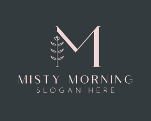 Floral Boutique Letter M logo design