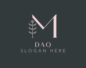 Skincare - Floral Boutique Letter M logo design