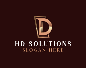 Luxury Business Letter D logo design