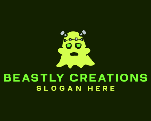 Monster - Ghost Frankenstein Monster logo design