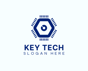 Tech Lens Microchip logo design