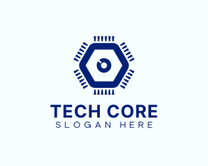 Tech Lens Microchip logo design