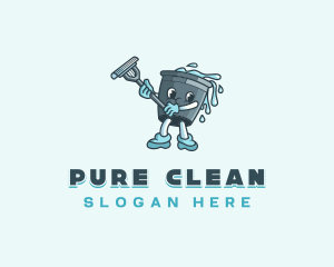 Bucket Cleaning Janitorial logo design