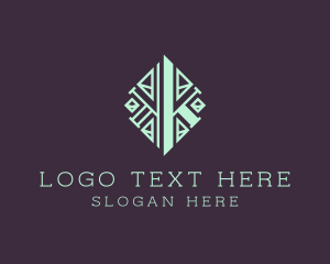 Elegant Geometric Diamond Letter K logo design