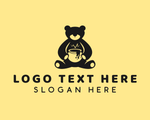 Sweet - Honey Teddy Bear logo design