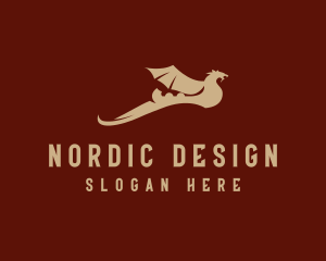 Scandinavia - Dragon Viking Ship logo design