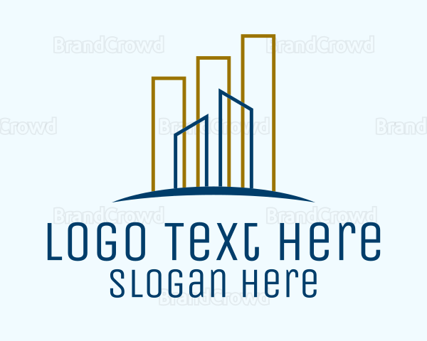 Minimalist City Buildings Logo