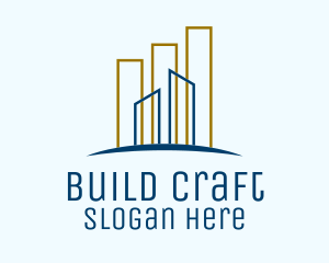 Minimalist City Buildings logo design