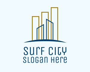 Minimalist City Buildings logo design