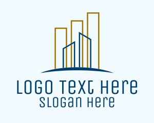 Minimalist City Buildings Logo