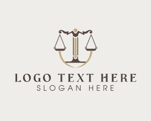 Weighing Scale - Legal Scale Justice logo design