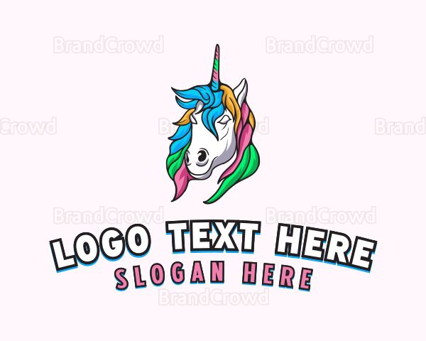 Pride Mythical Unicorn Logo