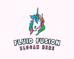 Pride Mythical Unicorn  logo design