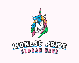 Pride Mythical Unicorn  logo design