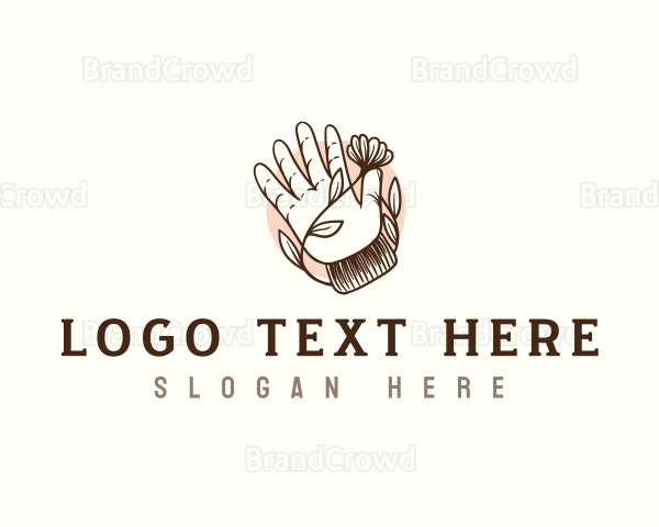 Floral Gardening Gloves Logo