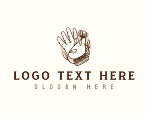 Floral Gardening Gloves Logo