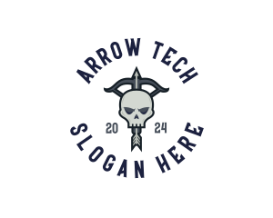 Weapon Archer Skull logo design