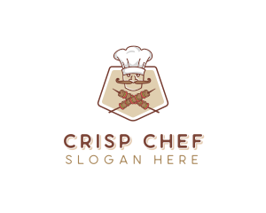 Chef Mustache Skewers logo design