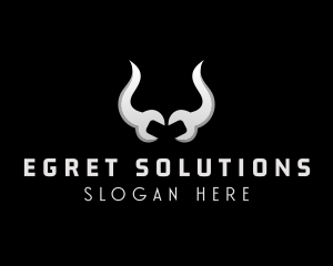 Bull Horn Mechanic Maintenance  logo design