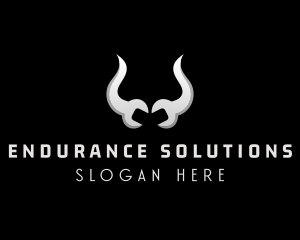 Bull Horn Mechanic Maintenance  logo design