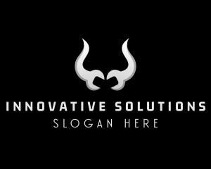 Bull Horn Mechanic Maintenance  logo design