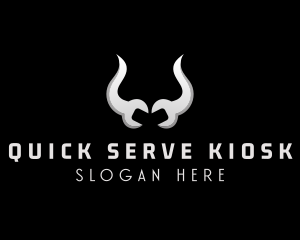 Bull Horn Mechanic Maintenance  logo design