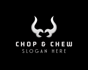 Bull Horn Mechanic Maintenance  logo design