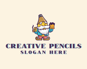 Pencil Dwarf Beer logo design