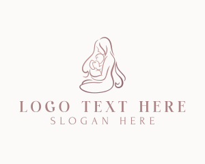Postpartum - Mother Parenting Baby logo design