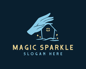 Magic Home Hand logo design