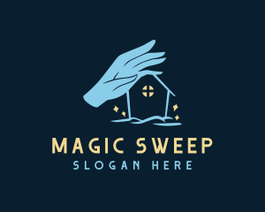 Magic Home Hand logo design