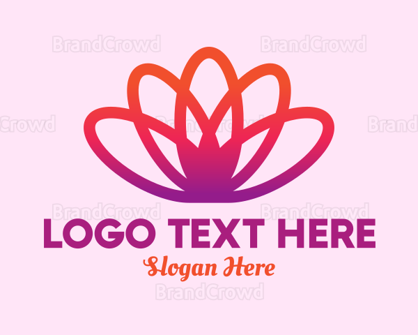 Yoga Gradient Flower Logo
