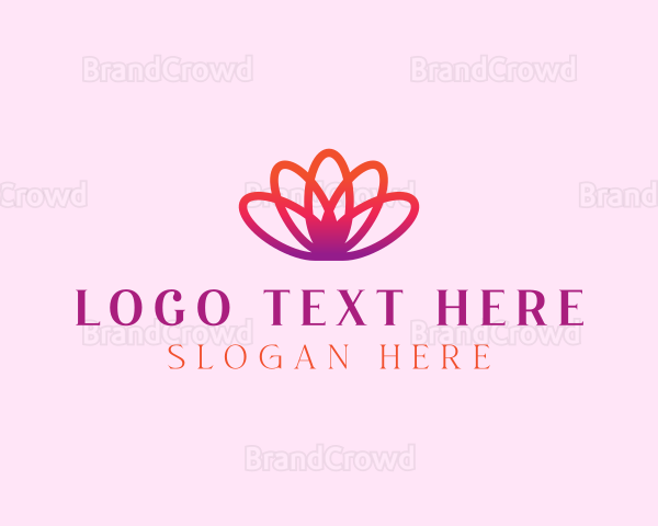 Yoga Gradient Flower Logo