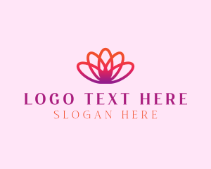 Yoga Flower - Yoga Gradient Flower logo design