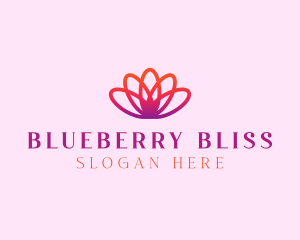 Yoga Gradient Flower logo design