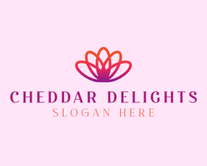 Yoga Gradient Flower logo design