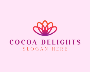 Yoga Gradient Flower logo design