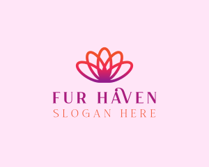 Yoga Gradient Flower logo design