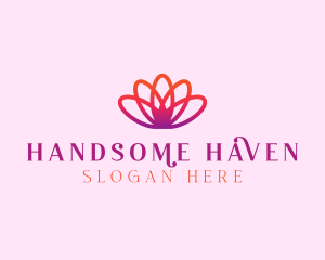 Yoga Gradient Flower logo design