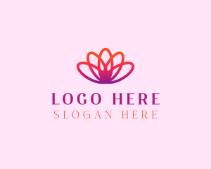 Pageant - Yoga Gradient Flower logo design