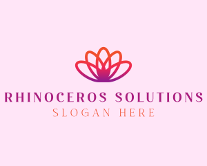 Yoga Gradient Flower logo design