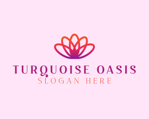 Yoga Gradient Flower logo design