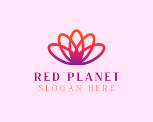 Yoga Gradient Flower logo design