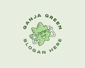 Ganja - Weed Cannabis Marijuana logo design