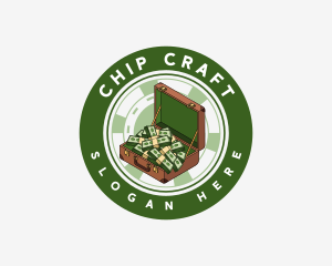 Chip - Casino Briefcase Money logo design