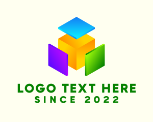 3d - Digital Marketing Cube logo design