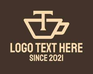 Letter T - Teacup Letter T logo design