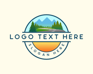 Badge - Adventure Road Landscape logo design