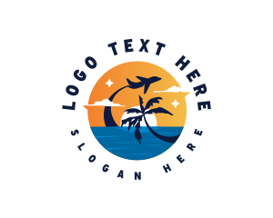 Palm Tree - Travel Summer Vacation logo design