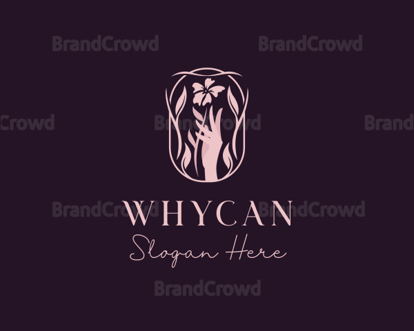 Elegant Hand Flower Logo